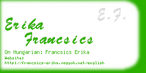 erika francsics business card
